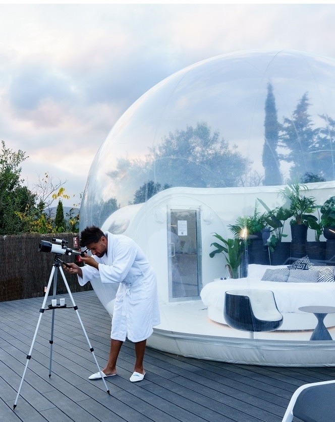 Glamping con jacuzzi
