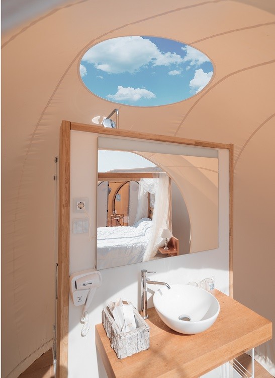 Glamping luxury con secador de pelo
